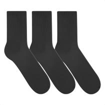 Kit 3 Pares Meias Winston Cano Médio Unissex Esportiva Atoalhada