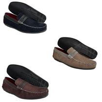 Kit 3 Pares Mocassim Masculino Camurça Confortável Lançamento Imperdível