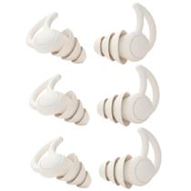 Kit 3 Pares Protetor Auricular de Silicone Reutilizável, Tampão de Ouvido Anatômico Antiruído para Dormir, Natação e Con - Preto Kit 3 Pares Protetor Auricular de Silicone Reutilizável, Tampão de Ouvido Anatômico Antiruído para Dormir, Natação e Con - Preto