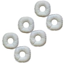 Kit 3 Pares Rosquinhas para seios amamentação Lavável branca 6 uni
