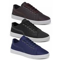 Kit 3 Pares Sapatenis Casual Masculino Urban Confortavel