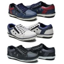 Kit 3 Pares Sapatênis Infantil Fechamento Elastico e Ziper - Foxstar