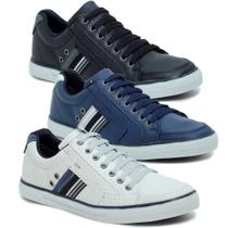 Kit 3 Pares Sapatenis Masculino Elástico Casual Social Confortável 755 - StarFox