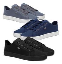 Kit 3 Pares Sapatênis Masculino Sapato Casual Cadarço Oferta