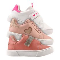 Kit 3 Pares Tênis Infantil Feminino Escolar Charmoso Do 22 ao 29 Kit 3 Pares Tênis Infantil Feminino Escolar Charmoso Do 22 ao 29