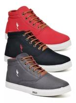 Kit 3 Pares Tenis Sapatenis Casual Masculino Cano Alto Confortavel