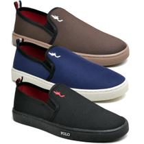 Kit 3 Pares Tênis Slip On Masculino Lona Dia a Dia Casual Kit 3 Pares Tênis Slip On Masculino Lona Dia a Dia Casual