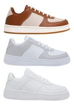 Kit 3 Pares Tênis Sneakers Casual Force Unissex Blogueira