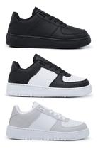 Kit 3 Pares Tênis Sneakers Force Casual Unissex Blogueira
