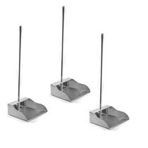 Kit 3 Pás Para Lixo Inox Cabo Longo Coletora 67x25m Frigopro Kit 3 Pás Para Lixo Inox Cabo Longo Coletora 67x25m Frigopro