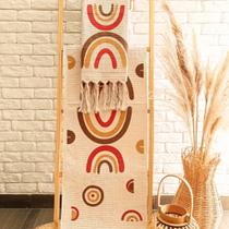 Kit 3 Passadeira Rosa de Cozinha Corredor Estampa Geométrica Tecido Grosso Tear Nozinho 100% Algodão