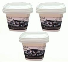 Kit 3 Pasta Branca para Polimento (200gr) Roda Tanq Crom