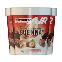 Kit 3 Pasta De Amendoim Vitapower Whey Buenna Trufado 600G Kit 3 Pasta De Amendoim Vitapower Whey Buenna Trufado 600G