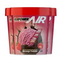 Kit 3 Pasta De Amendoim Vitapower Whey Morango Trufado 600G Kit 3 Pasta De Amendoim Vitapower Whey Morango Trufado 600G