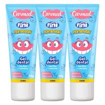 Kit 3 Pasta de Dente Fini Dentadura Creme Dental Gel 70g com Flúor Carmed Kit 3 Pasta de Dente Fini Dentadura Creme Dental Gel 70g com Flúor Carmed