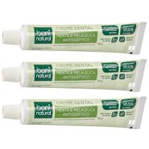Kit 3 Pasta de Dente Natural Vegana Boni Menta e Melaleuca