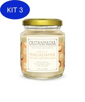 Kit 3 Pasta De Macadamia Com Sal Do Himalaia