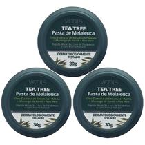 Kit 3 Pasta De Melaleuca Tea Tree Antisséptico 30G - Vedis