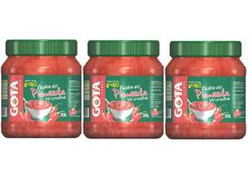 Kit 3 Pasta de Pimenta Vermelha 200g Gota Picante Sem Glúten Kit 3 Pasta de Pimenta Vermelha 200g Gota Picante Sem Glúten