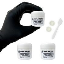 Kit 3 Pasta Térmica Implastec Pote 50g Processador Cpu Pc Dissipador Branca IPT 300