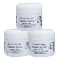 Kit 3 Pasta Térmica Prata 50G Thermal Silver - Implastec Kit 3 Pasta Térmica Prata 50G Thermal Silver - Implastec