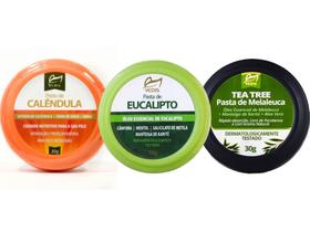 Kit 3 Pasta Vedis Eucalipto Melaleuca Calêndula Acne Rosacea