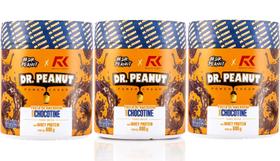 Kit 3 pastas de amendoim dr. peanut 600g - chocotine