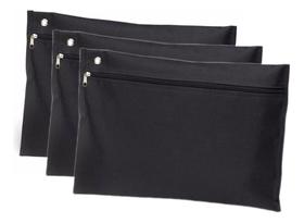 Kit 3 Pastas Malote PRETA Oficio c/ zíper MAXCRIL - 10030003 Kit 3 Pastas Malote PRETA Oficio c/ zíper MAXCRIL - 10030003