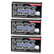 Kit 3 Pastilha Mentos Kiss Menta Forte Sem Açúcar Kit 3 Pastilha Mentos Kiss Menta Forte Sem Açúcar