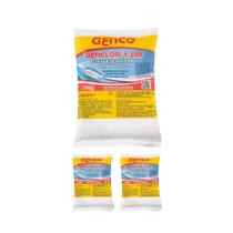 Kit 3 Pastilha Tablete Estabilizado Genclor T-200 Genco 200g Kit 3 Pastilha Tablete Estabilizado Genclor T-200 Genco 200g