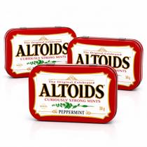 Kit 3 Pastilhas Altoids Peppermint 50g Curiously Strong Mints Hortelã Pimenta Menta Extra Forte Lata Kit 3 Pastilhas Altoids Peppermint 50g Curiously Strong Mints Hortelã Pimenta Menta Extra Forte Lata