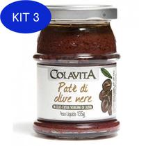 Kit 3 Patê De Azeitona Preta Colavita 135G