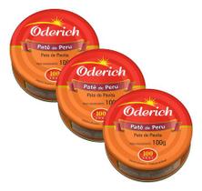 Kit 3 Pate De Peru Oderich Enlatado 100g