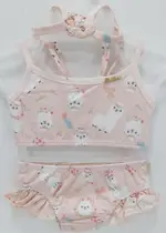 Kit 3 Pç Banho De Sol Bebe Menina Paraiso Tipo Biquini 9891