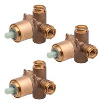 Kit 3 Pc Base Monocomando Misturador Chuveiro 1/2 3/4 Docol