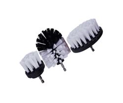 Kit 3 pç Escova P/ Lavar Sofas Tecidos Couros Parafusadeira