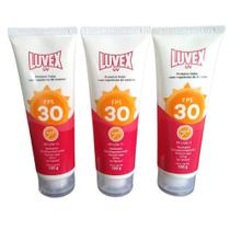 Kit 3 pç Protetor Solar Luvex UV FPS30 com REPELENTE 120 grs Kit 3 pç Protetor Solar Luvex UV FPS30 com REPELENTE 120 grs