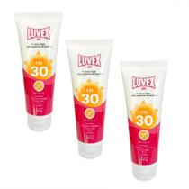 Kit 3 pç Protetor Solar Luvex UV FPS30 com REPELENTE 120 grs Kit 3 pç Protetor Solar Luvex UV FPS30 com REPELENTE 120 grs