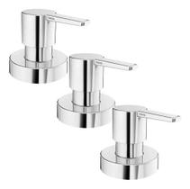 Kit 3 Pcs Acabamento Registro Docol Gali Base Deca 1/2 3/4 1