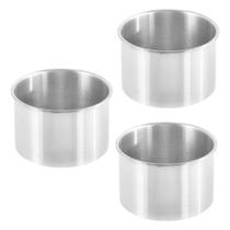 Kit 3 Pçs Assadeira Forma Bolo Redonda Fundo Fixo 20x10 Alumínio