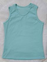 Kit 3 pçs Blusa Regata Ribana feminina