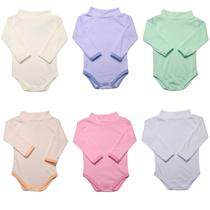 Kit 3 Pcs Body Cacharrel Gola Alta Roupa Bebe Ribana Inverno Kit 3 Pcs Body Cacharrel Gola Alta Roupa Bebe Ribana Inverno