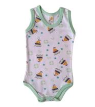 Kit 3 Pçs Body Regata Estampado Bebê Algodão Enxoval Atacado