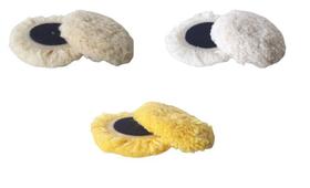 Kit 3 Pcs Boina Lã Polimento 3 Polegadas Com tiras autocolantes Kit 3 Pcs Boina Lã Polimento 3 Polegadas Com tiras autocolantes