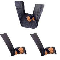 Kit 3 Pçs Capa Protetora para Assento Veicular Dianteiro e Traseiro Padrão Impermeável Completo Universal