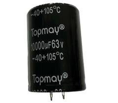 Kit 3 pçs - capacitor eletrolitico 10000x63v - 10000uf x 63v