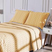 Kit 3 Pçs Cobre Leito Casal Padrão Heitor Hipercal 400 Fios Bordado