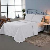 Kit 3 Pçs Cobre Leito Casal Queen Copacabana Matelado Percal 300 Fios