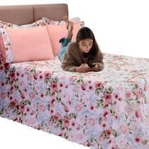 Kit 3 Pçs Cobre Leito Colcha Casal Queen Bel Estilo Conforto