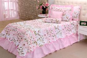 Kit 3 Pçs Cobre Leito Colcha Solteiro Belize com Babados